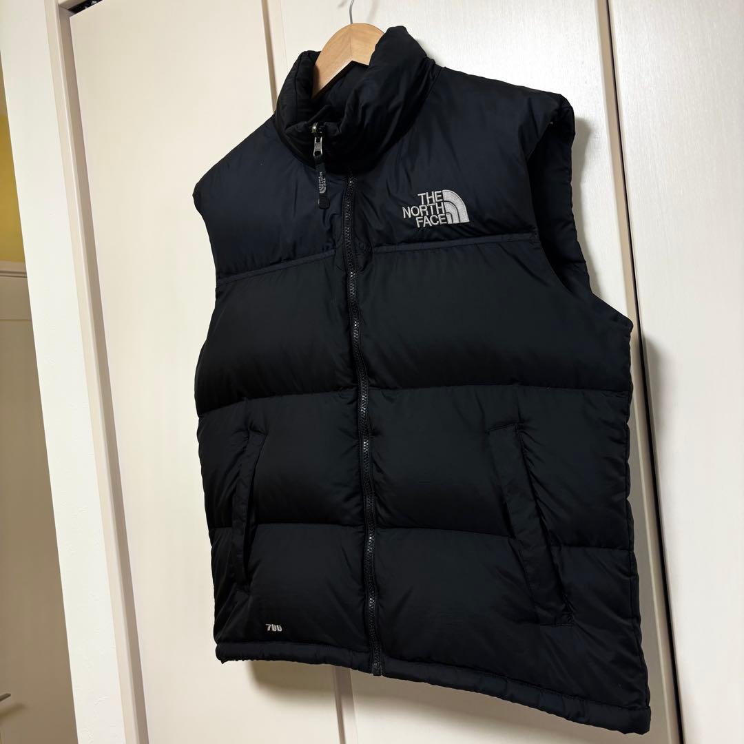 ノースフェイス ヌプシ　ダウン　ベスト　センターロゴ　Mサイズ　状態良好品