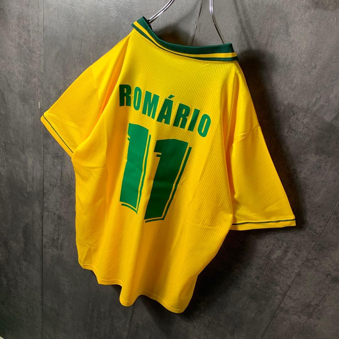 【★ロマーリオ】 サッカー 94 ブラジル代表 ユニフォーム 11番 XL 希少