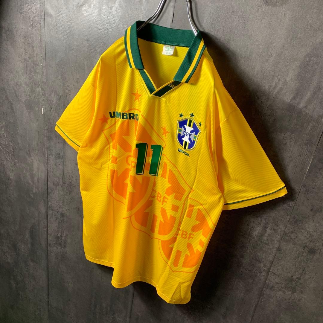 【★ロマーリオ】 サッカー 94 ブラジル代表 ユニフォーム 11番 XL 希少