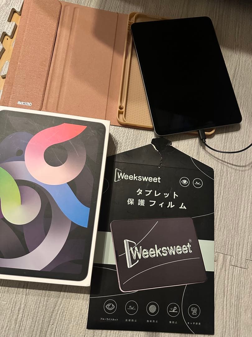 iPad Air 4世代256G 訳あり　カバー、フィルムセット