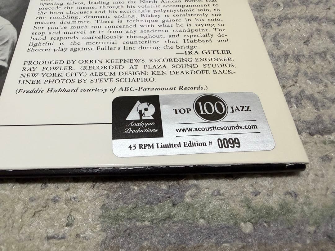 その他 Analogue Productions Art Blakey Caravan