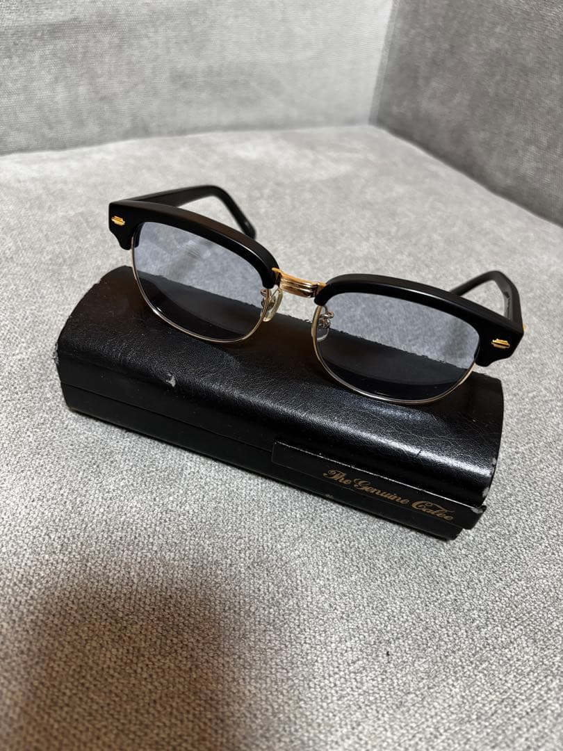 C alee ブルーレンズサングラス ケース付き