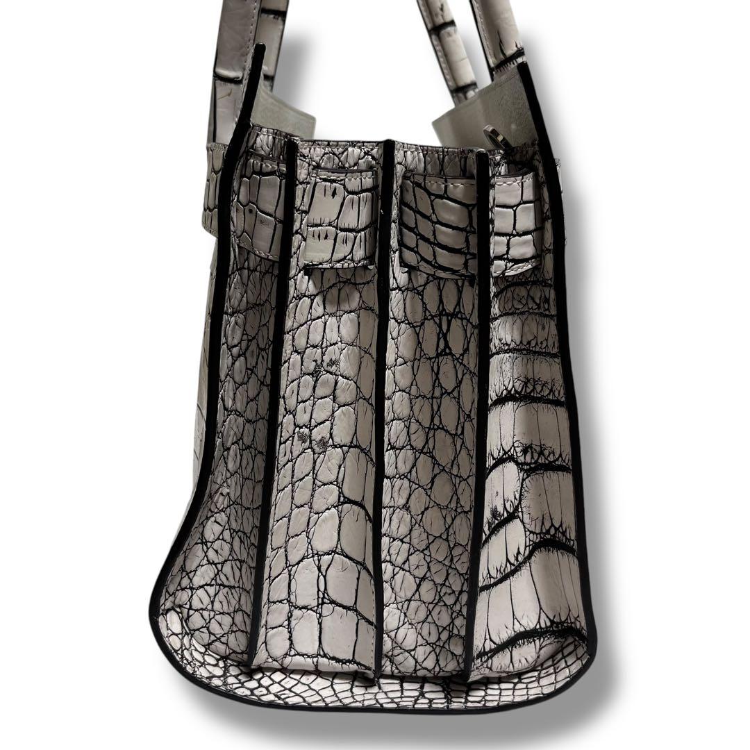 最高級リアルクロコダイル✨COTO トートバッグ バニラ 目地染め