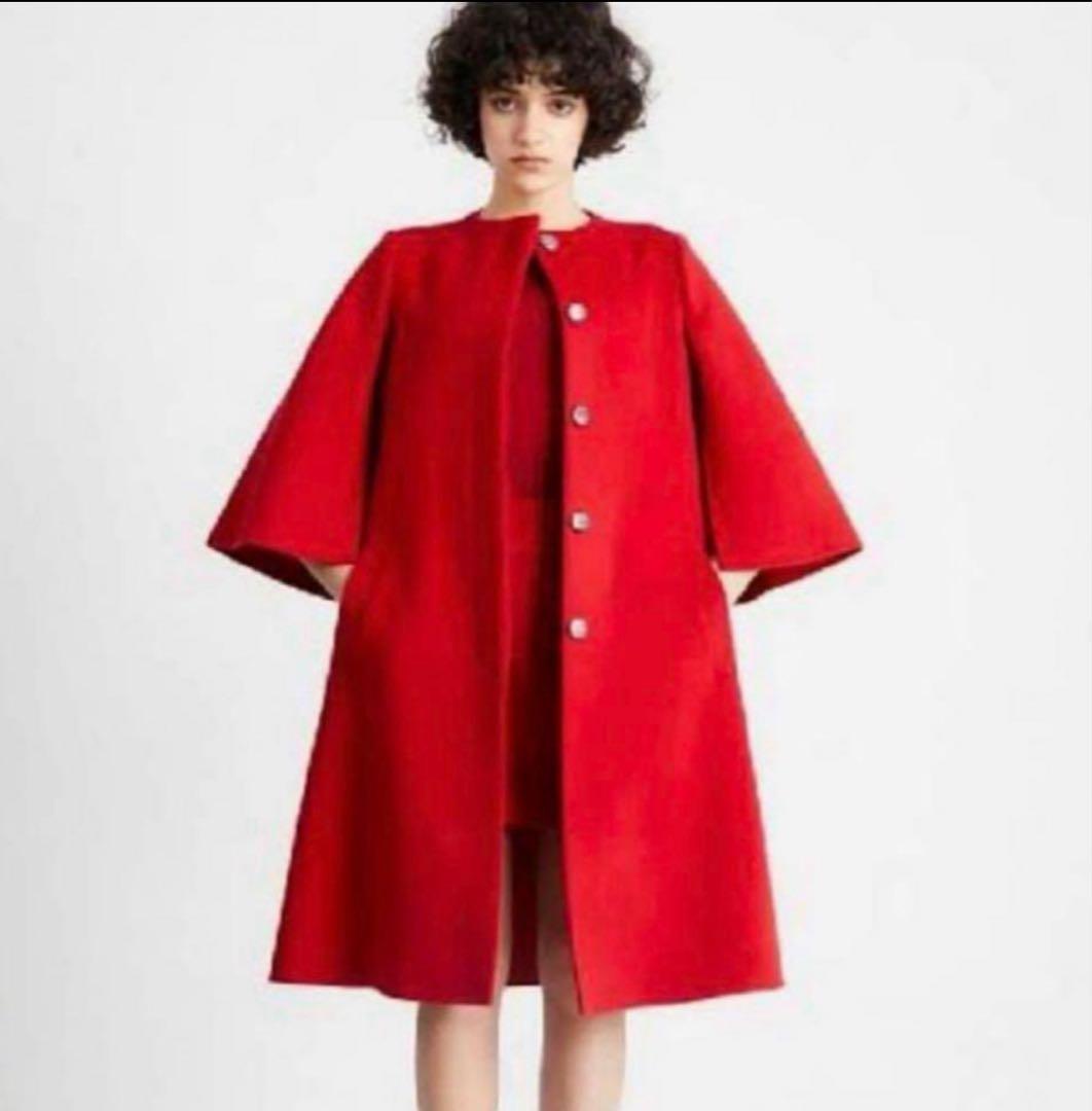 ま*！様 ボーダーズアットバルコニー ケープコート　M赤新品