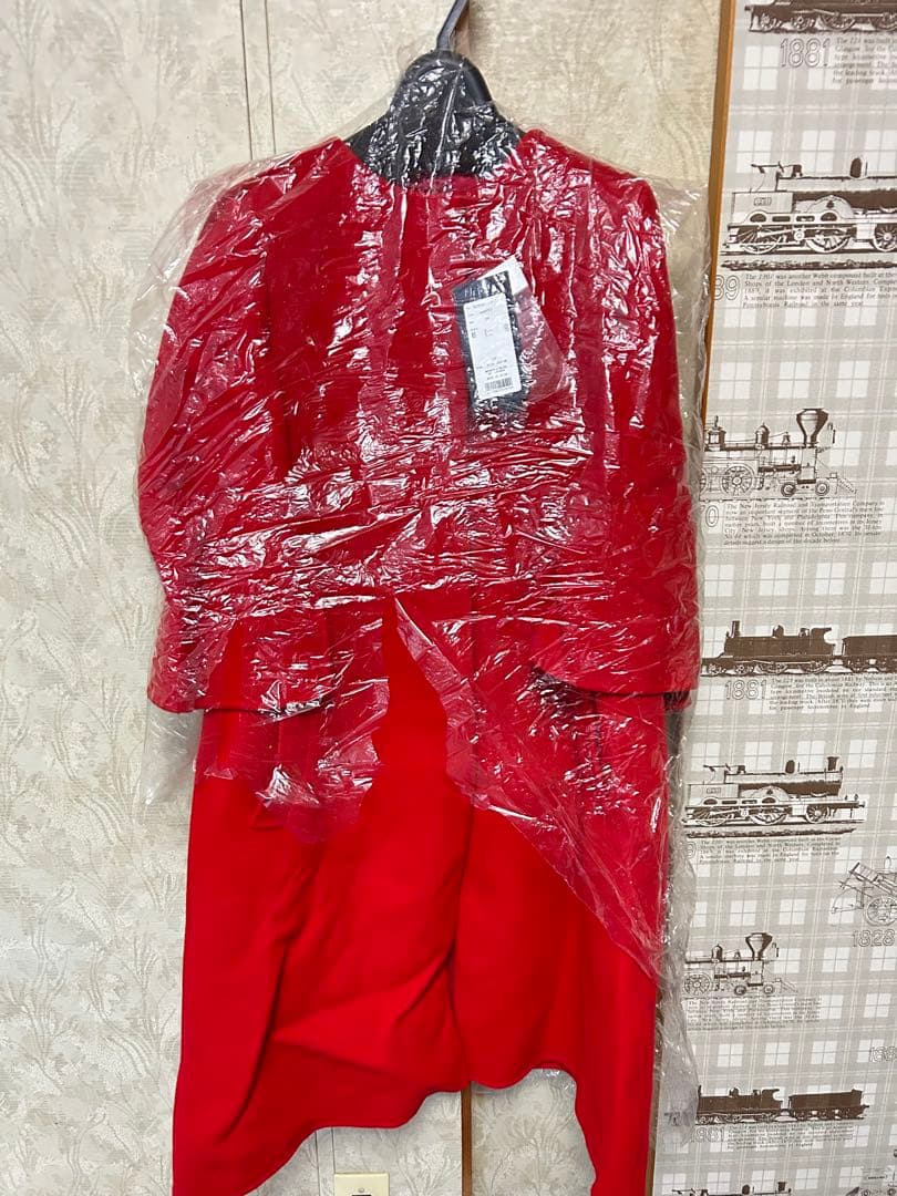 ま*！様 ボーダーズアットバルコニー ケープコート　M赤新品