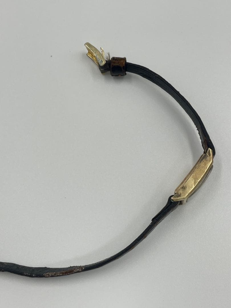 Perfine K18無垢ケース 角型手巻 17石 ジャンク アンティーク腕時計