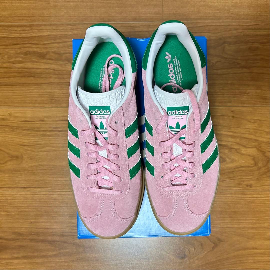 adidas GAZELLE BOLD W 7 ピンク/グリーン