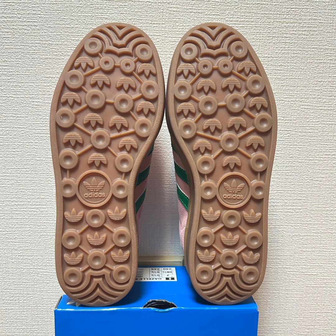 adidas GAZELLE BOLD W 7 ピンク/グリーン