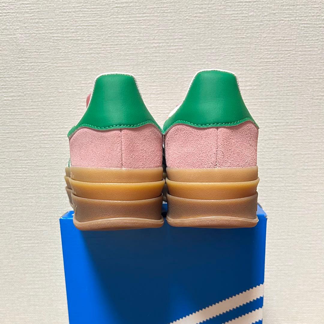 adidas GAZELLE BOLD W 7 ピンク/グリーン