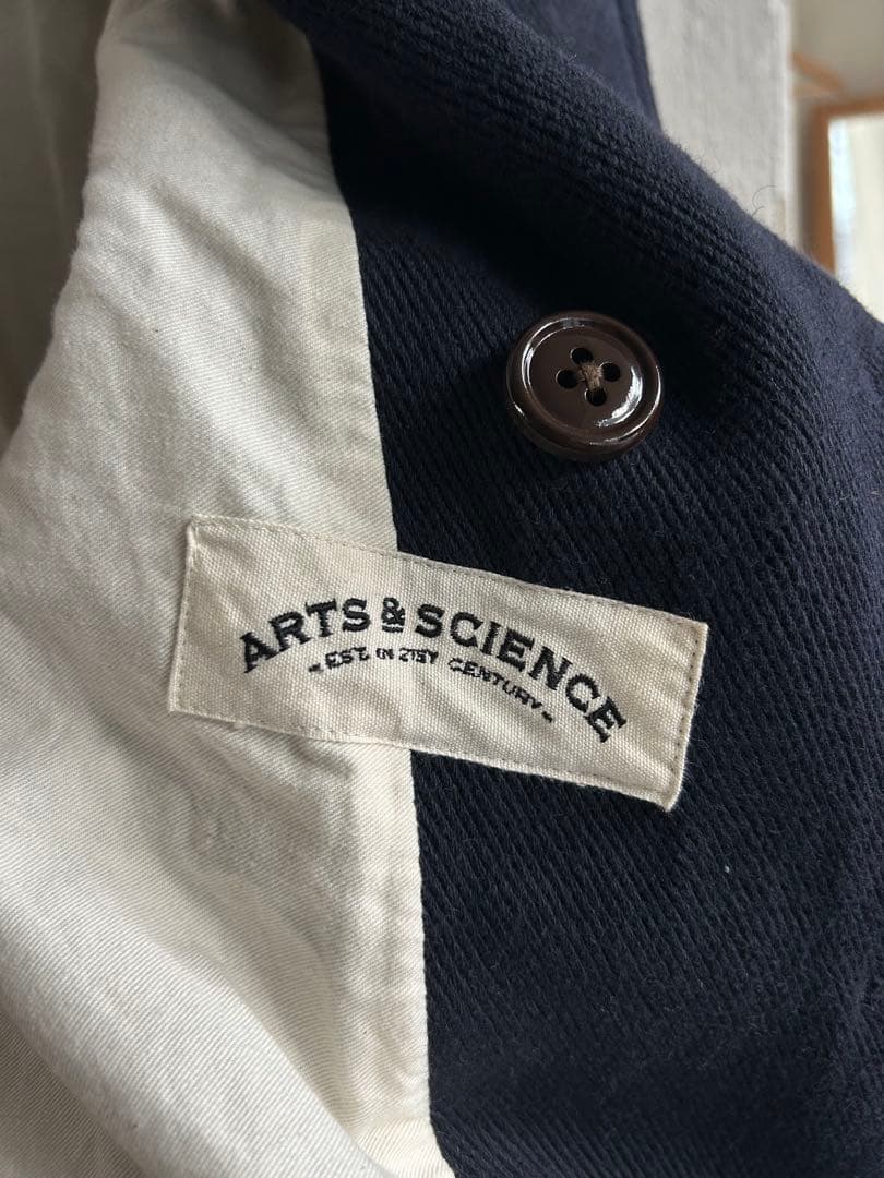 美品 ARTS&SCIENCE リネンコットンツイル ジャケット ハーフコート