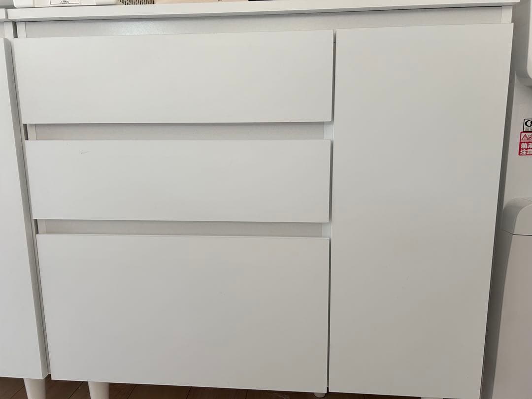 LOWYA ロウヤ キッチンカウンター 食器棚 ホワイト Bタイプ