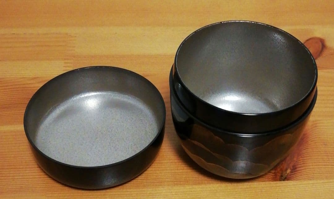 三村花鶴作　蒔絵　雲月　内銀　棗　共箱　共布　略歴付　茶道具