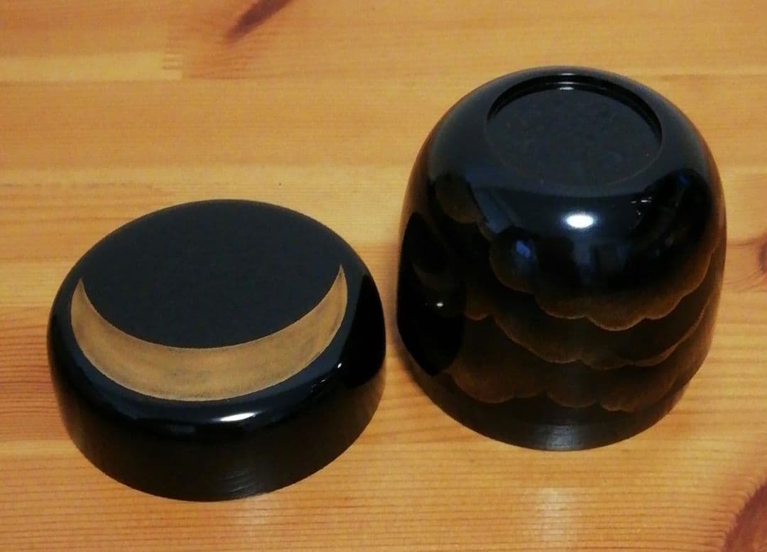 三村花鶴作　蒔絵　雲月　内銀　棗　共箱　共布　略歴付　茶道具