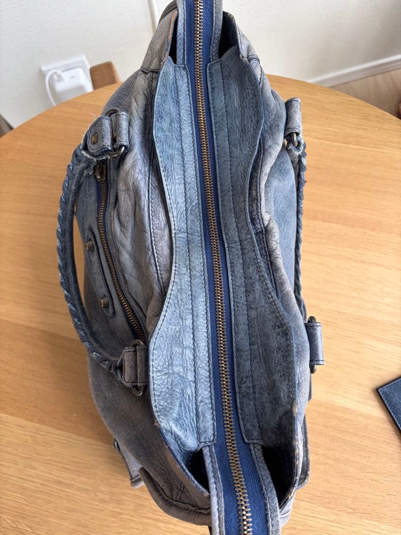 BALENCIAGA ブルー　バッグ 保存袋付き