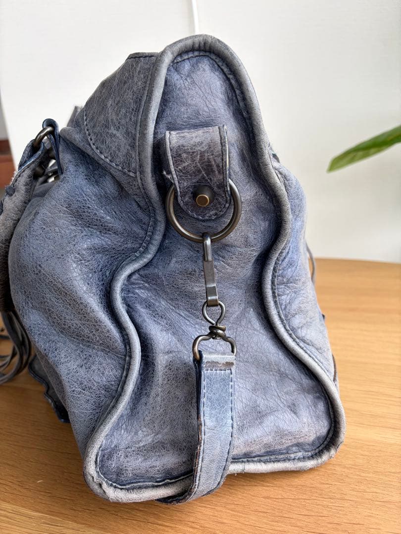 BALENCIAGA ブルー　バッグ 保存袋付き