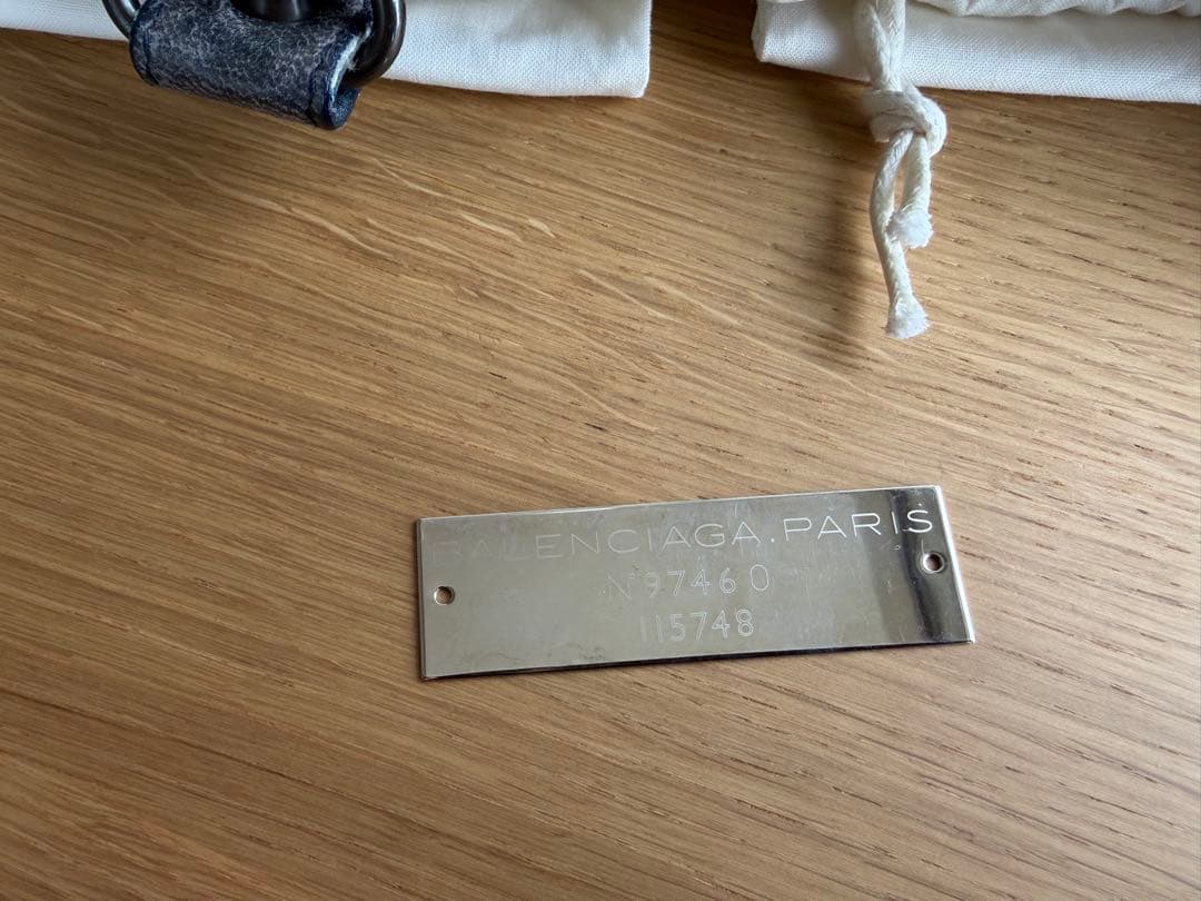 BALENCIAGA ブルー　バッグ 保存袋付き