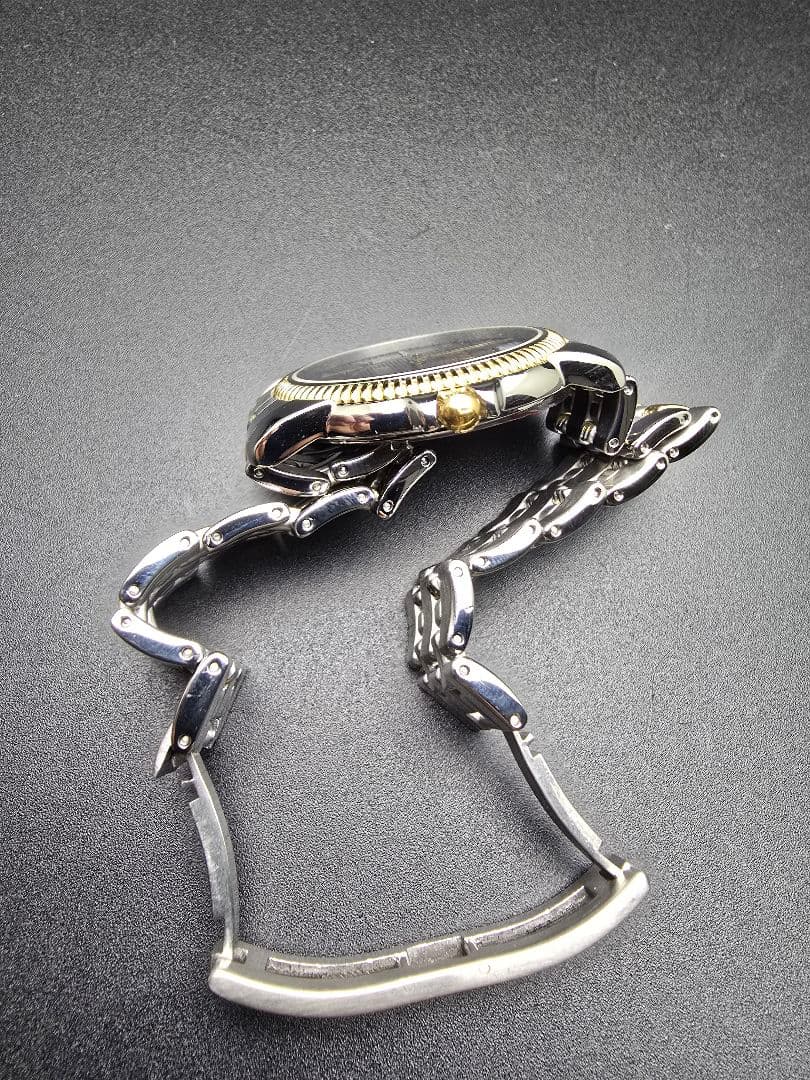 電池交換済 研磨済 TISSOT ティソ バラード ネイビー ゴールド