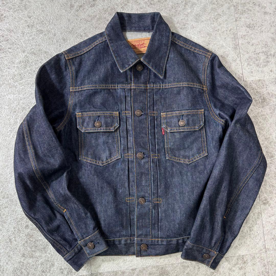 極美品 リーバイス 2nd デニムジャケット 濃紺 日本製 短丈 38