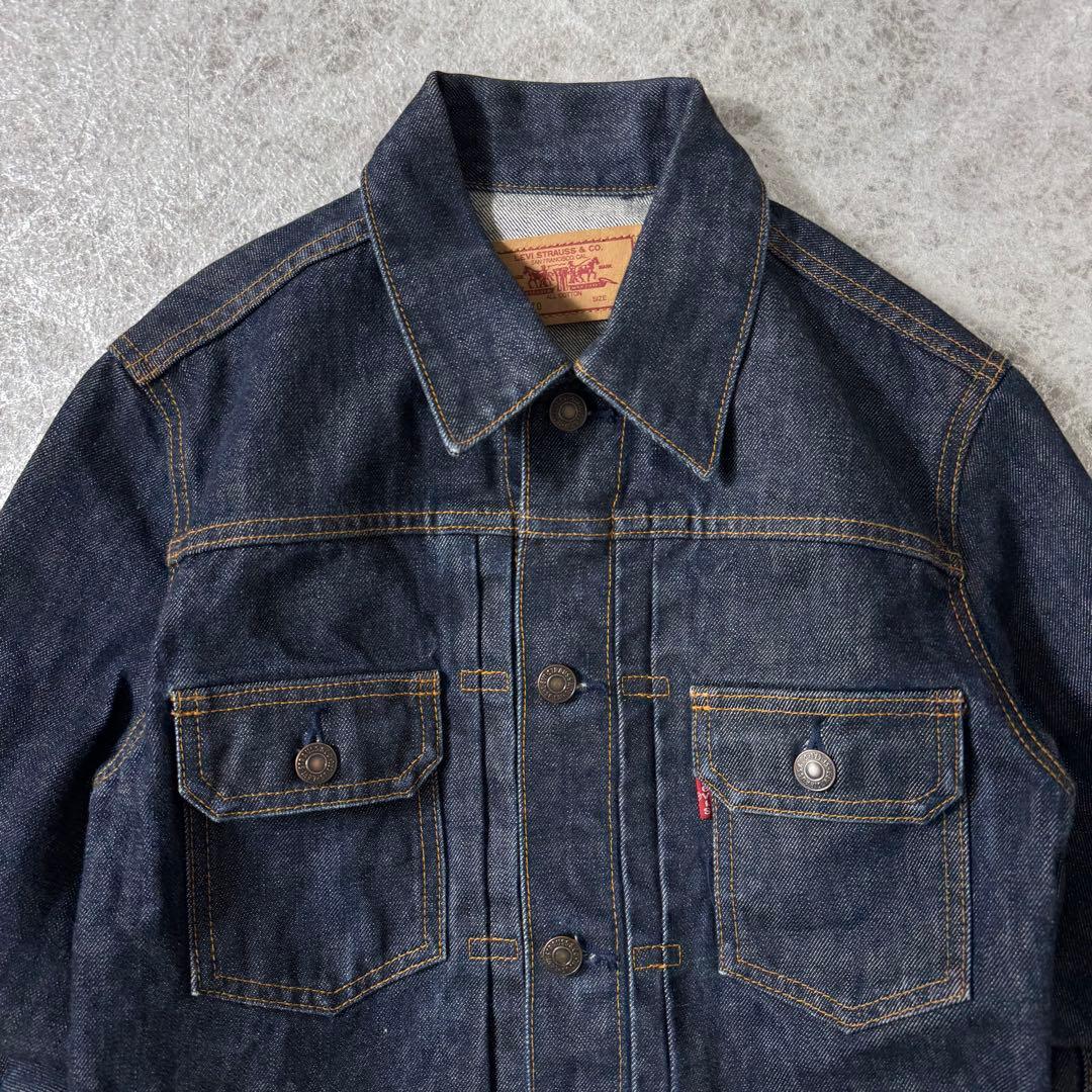 極美品 リーバイス 2nd デニムジャケット 濃紺 日本製 短丈 38