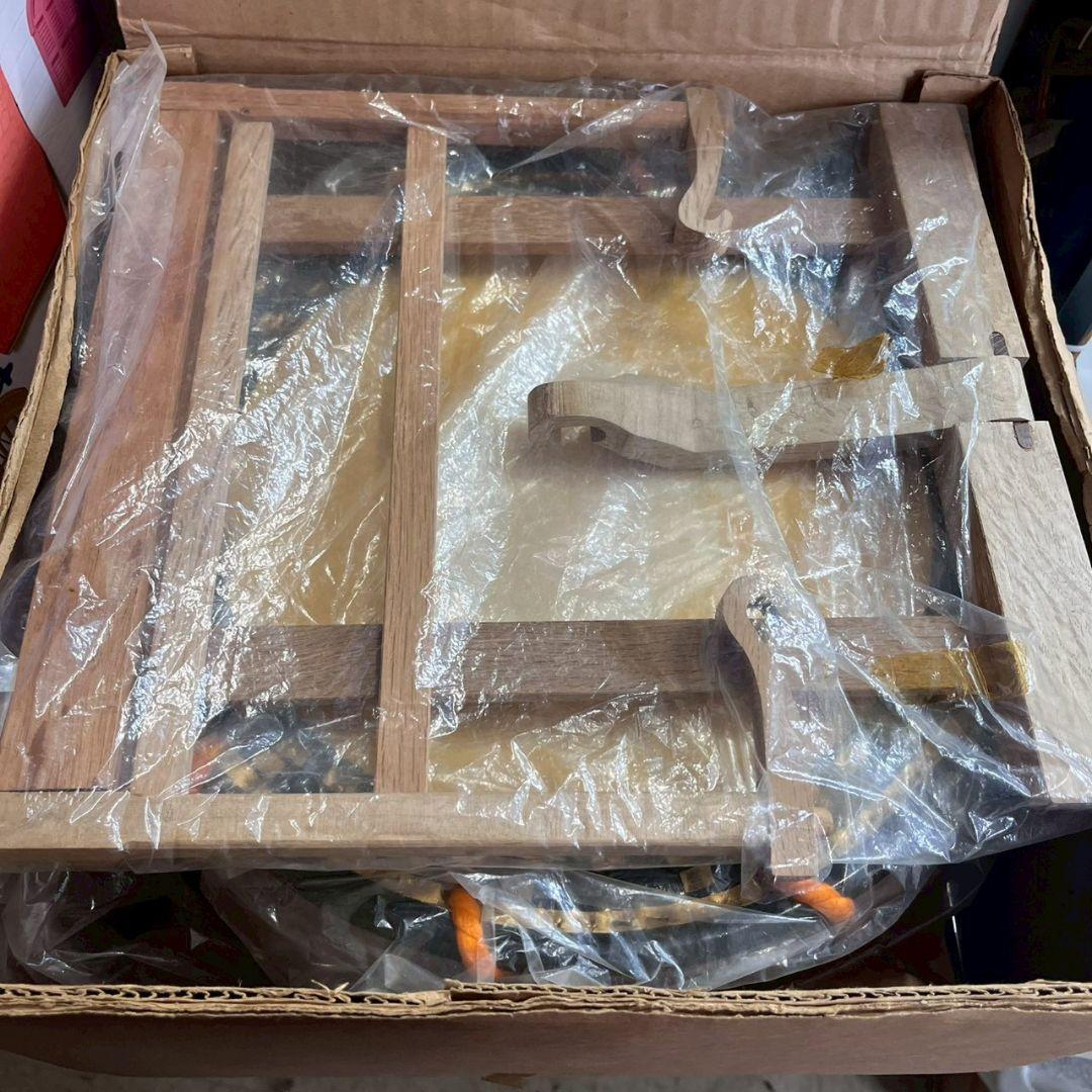 K◆　締太鼓　和太鼓　木製スタンド　金彩　蒔絵　バチ