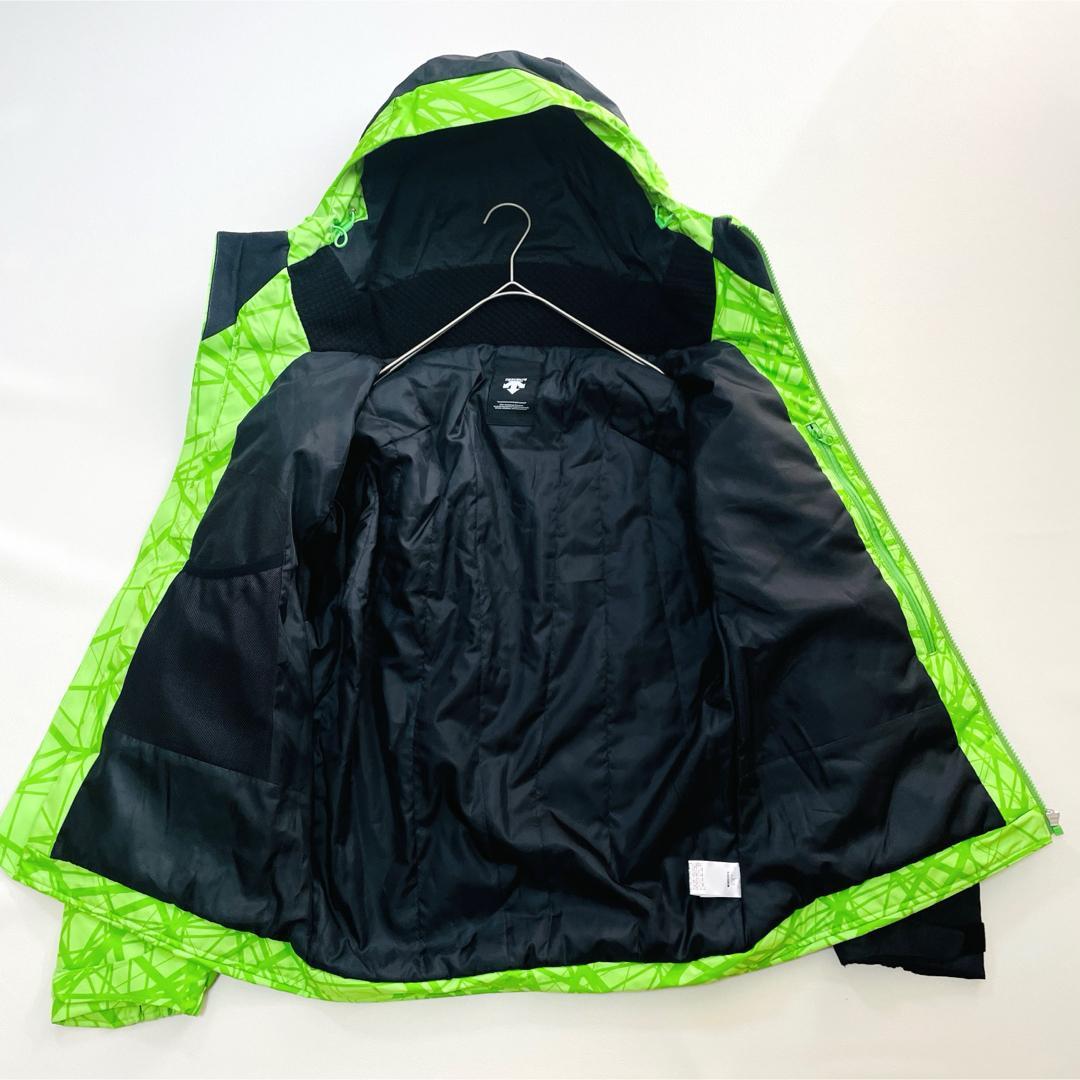 6649【美品】デサント　中綿スキージャケット　メンズ　グリーン　バイカラー