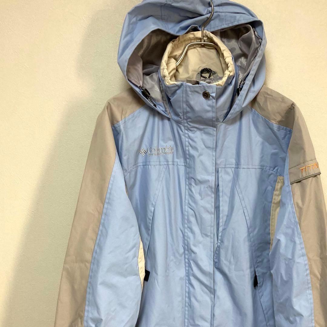 美品 Columbia コロンビア スキー スノボー ウェアー M 水色