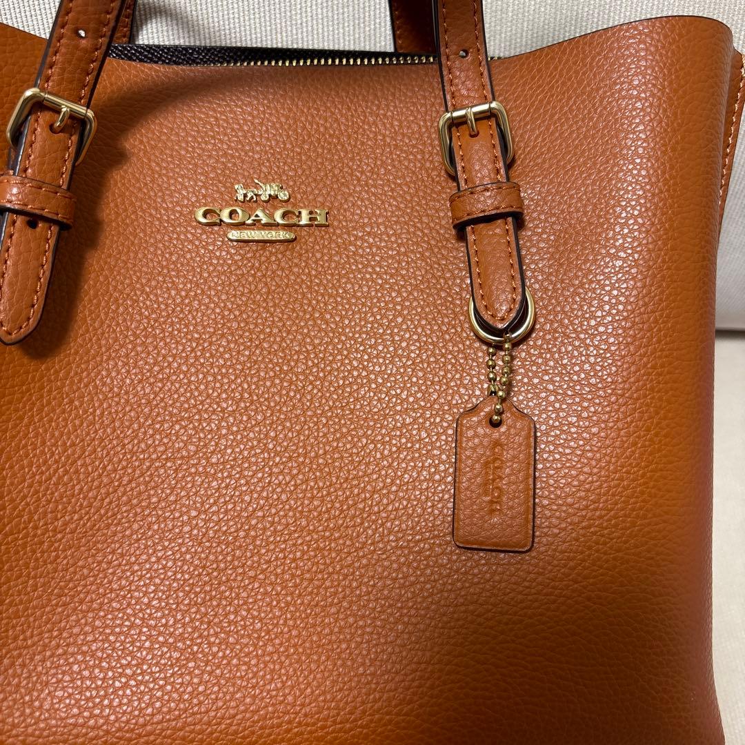 COACH NEWYORK アウトレット品　バッグ オレンジブラウン　レザー美品