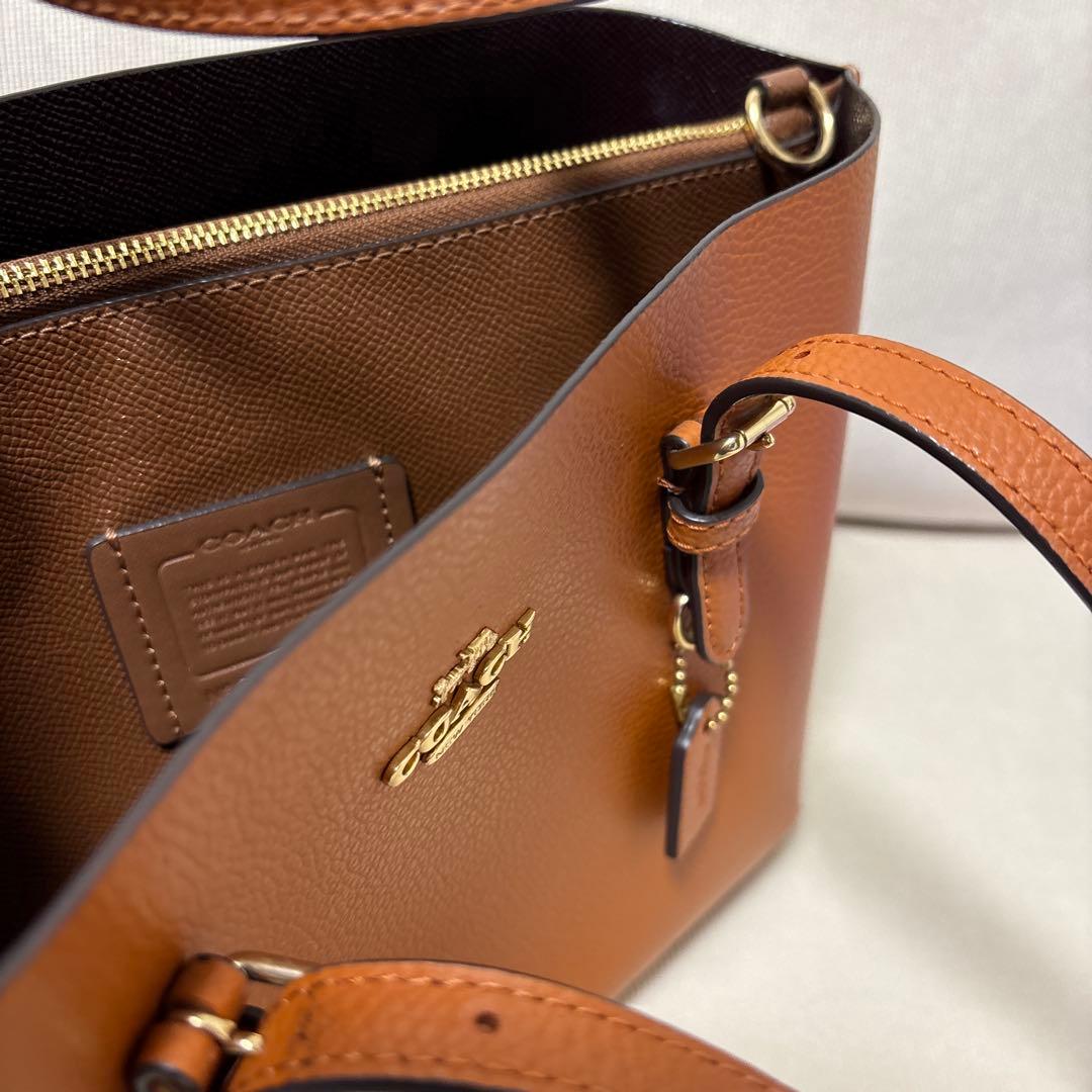 COACH NEWYORK アウトレット品　バッグ オレンジブラウン　レザー美品