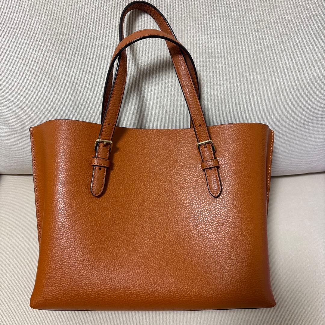 COACH NEWYORK アウトレット品　バッグ オレンジブラウン　レザー美品