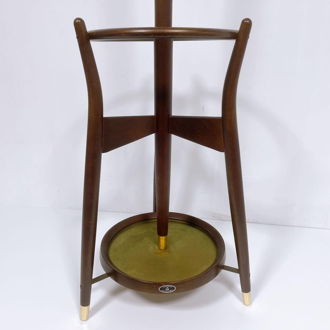 【美品】秋田木工 コートスタンド ブナ材 コートハンガー 曲げ木