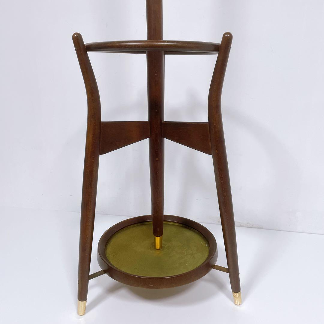 【美品】秋田木工 コートスタンド ブナ材 コートハンガー 曲げ木