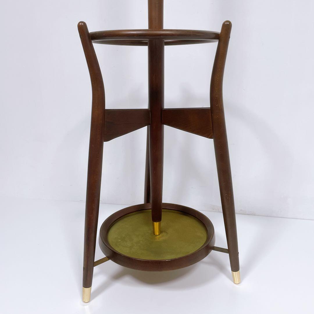 【美品】秋田木工 コートスタンド ブナ材 コートハンガー 曲げ木