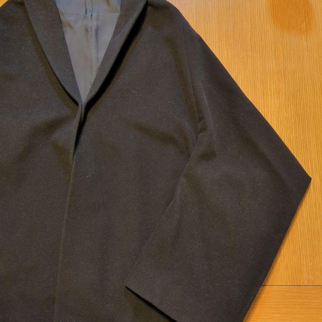 Y's ワイズ ポンチョケープ風コート 黒 L