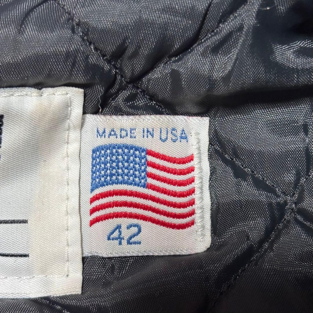 【USA製】ショット 740N ピーコート ブラック 黒 キルティング 42