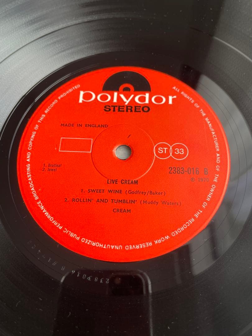 Cream LIVE CREAM LP UK オリジナル