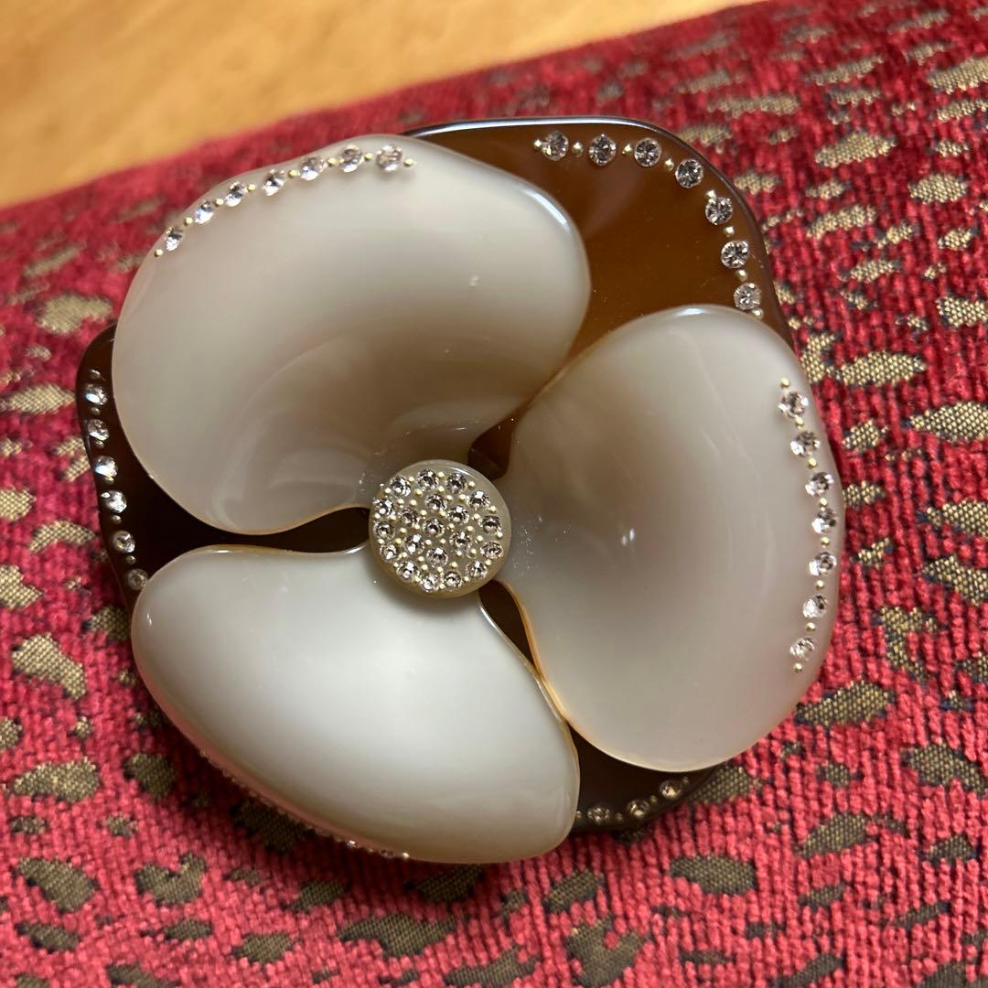 【希少】美品　アレクサンドル ドゥ パリ カメリア バレッタ フラワー