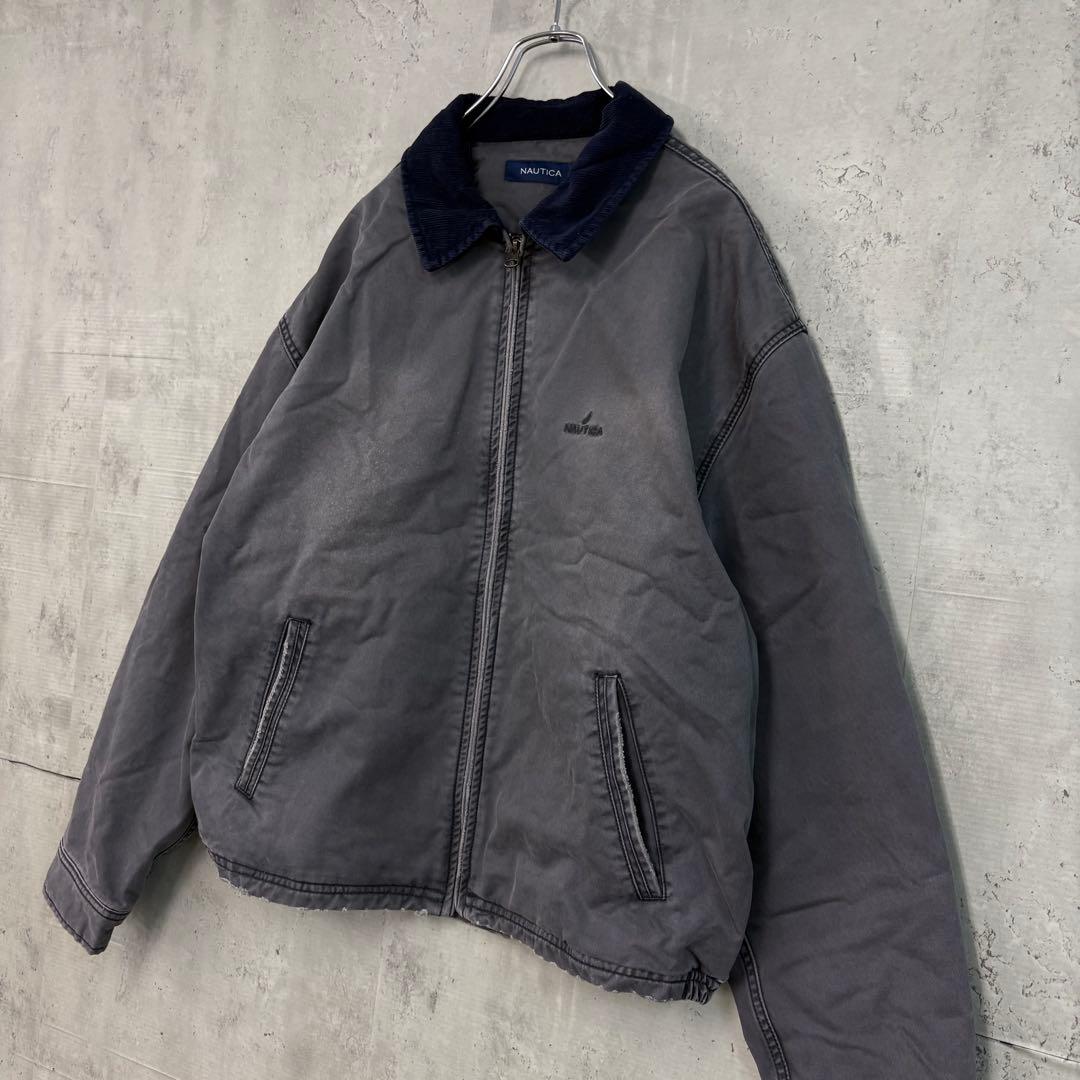 Qaz NAUTICA ガーメント ダイ チノ ジップ ブルゾン ダック