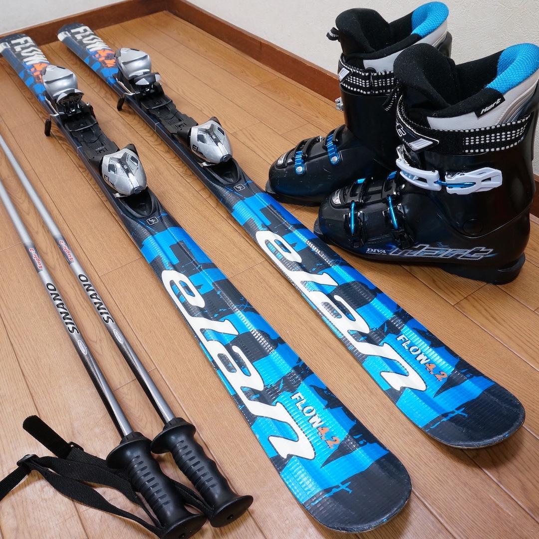 メンテ済 160cm 靴27cm ELAN スキーセット