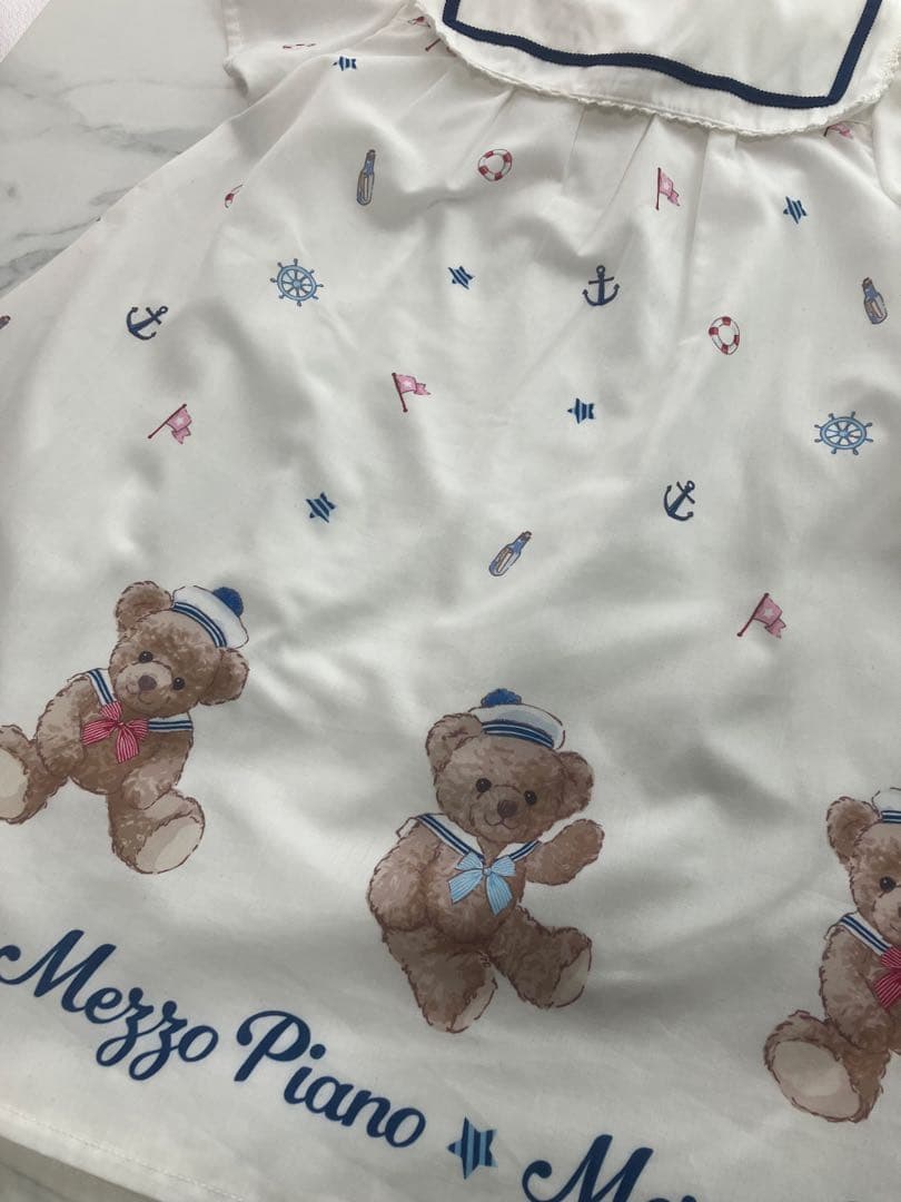 メゾピアノマリンくまセーラーワンピース