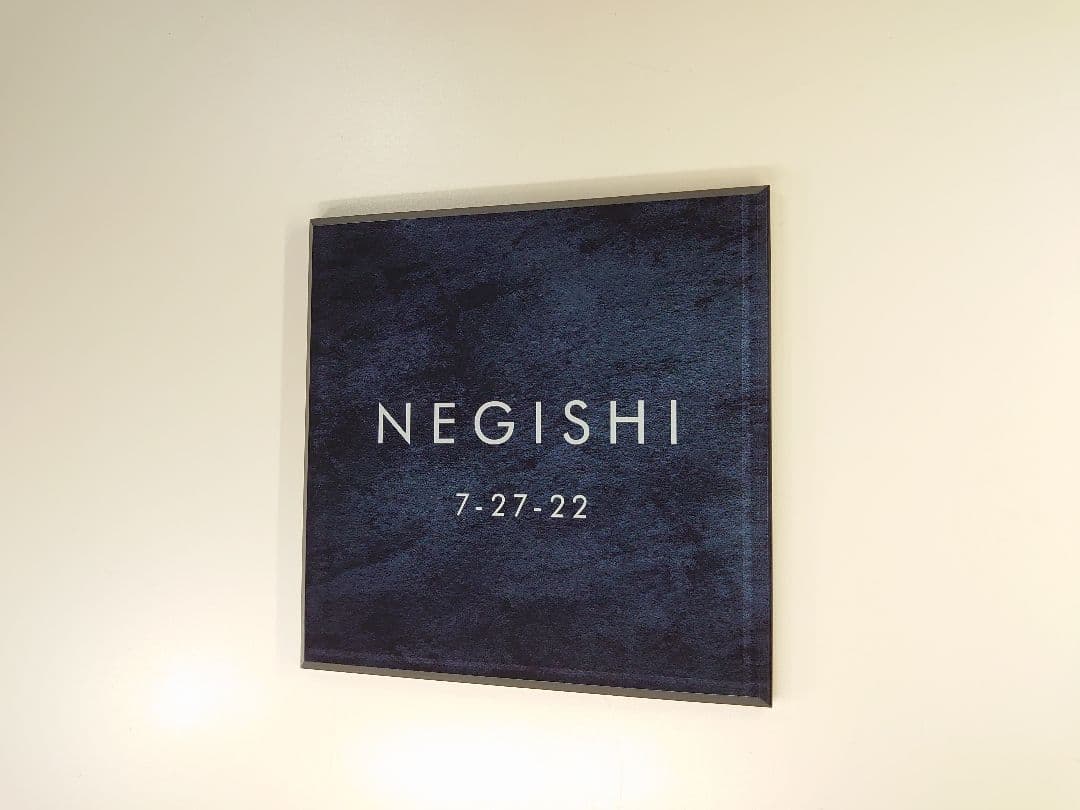 みさき＊ステンレスブラック背景アクリル表札＊4辺45度斜めカット＊ＵＶ印刷