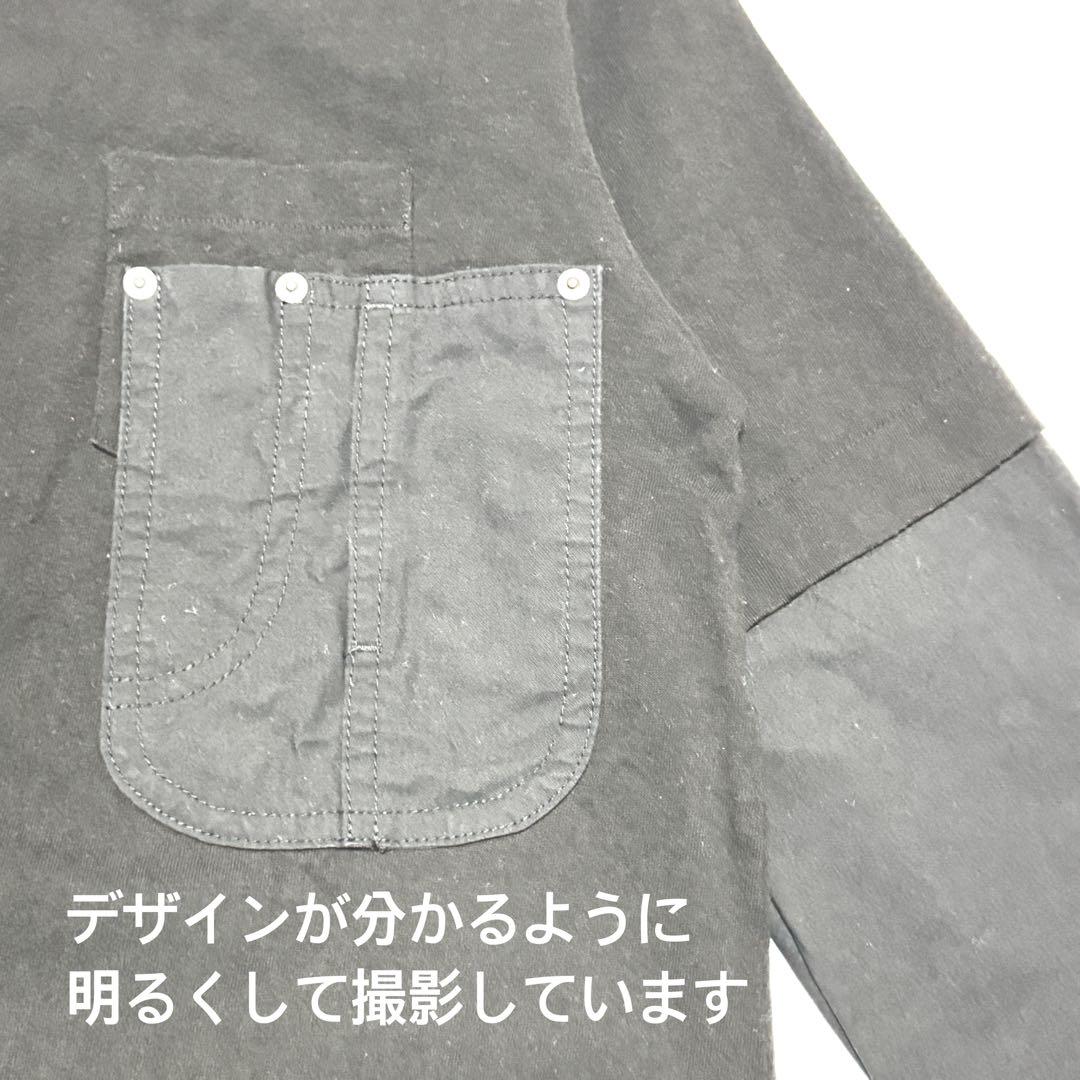 16さん専用美品 サカイ sacai ドッキングポケット長袖カットソー ブラック