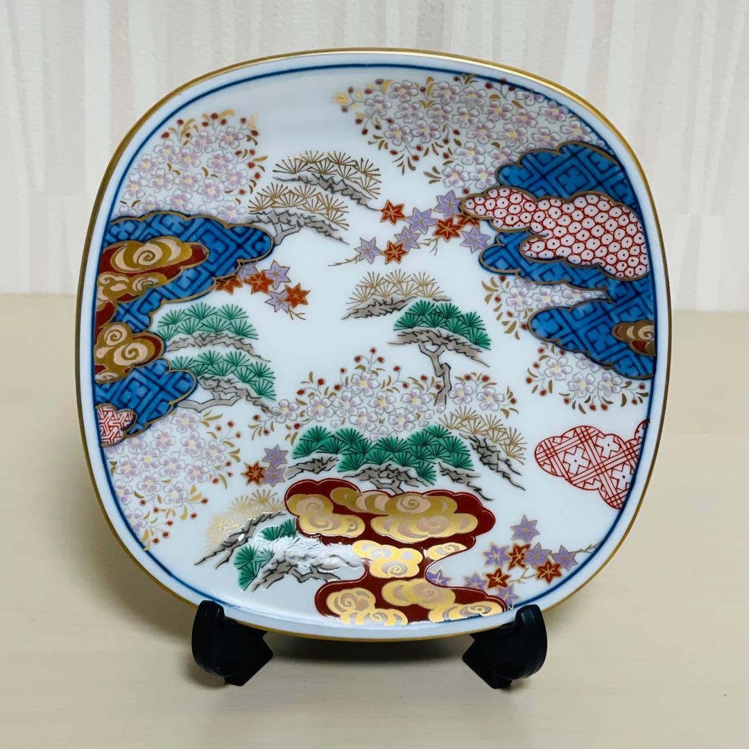 有田焼 其泉 染錦春秋紋 取皿揃 銘々皿 5枚セット 皿 プレート 金彩