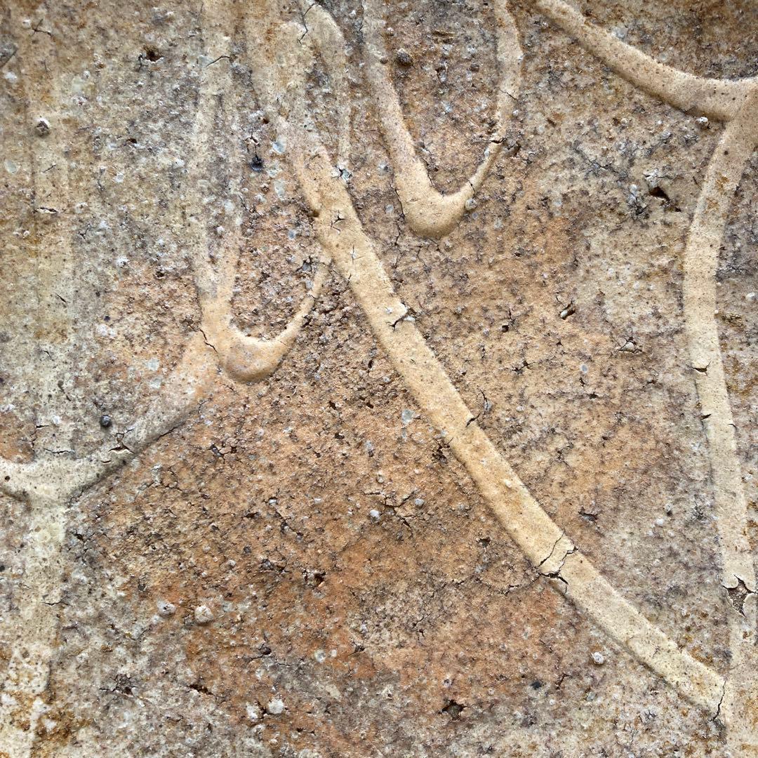 山田洋次　焼締オイルドスリップウェア　大皿