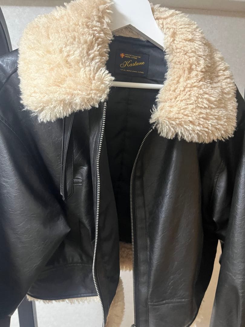 Kastane ボアフライトジャケット S