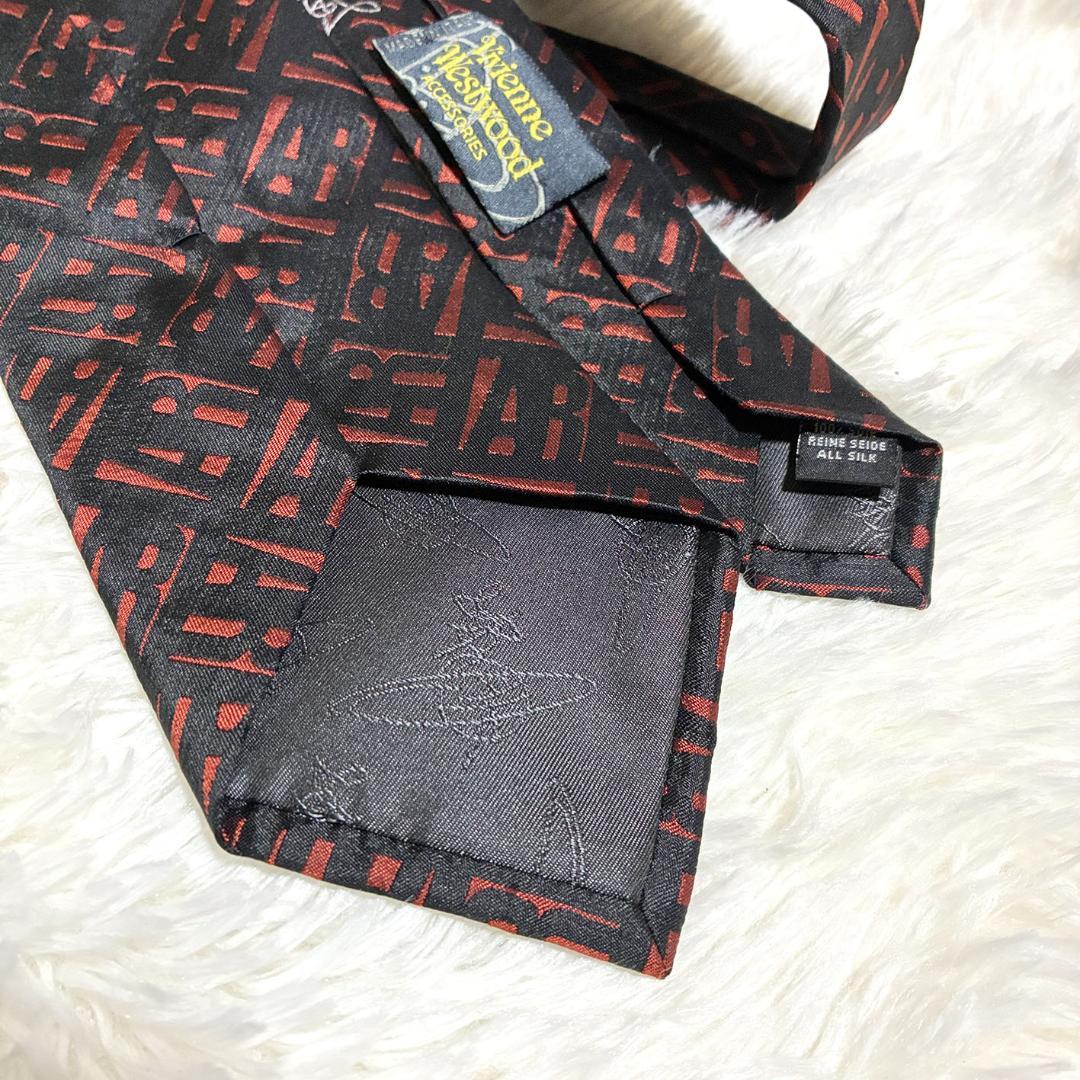 美品！Vivienne Westwood シルクネクタイ 総柄ロゴ