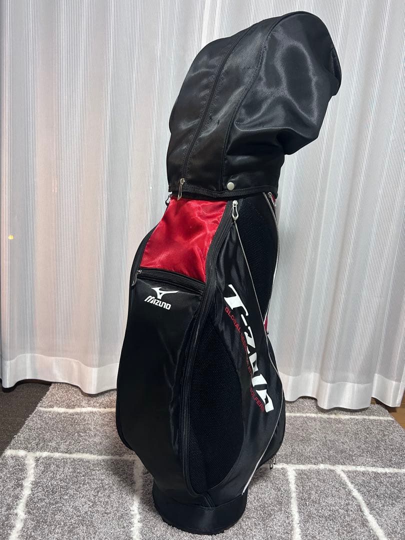 【フードカバー付】Mizuno ミズノ T-ZOID キャディバッグBK/RED