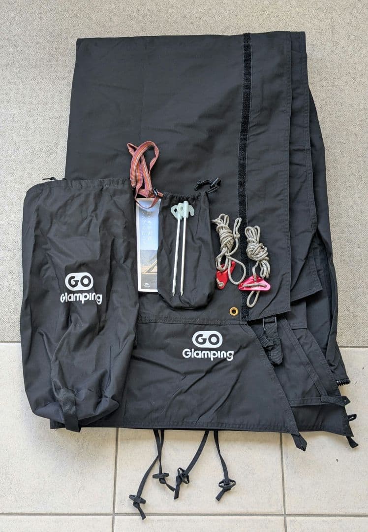 GOGlamping G・G PUP 2.0パップテントTC　ブラック　前幕付き