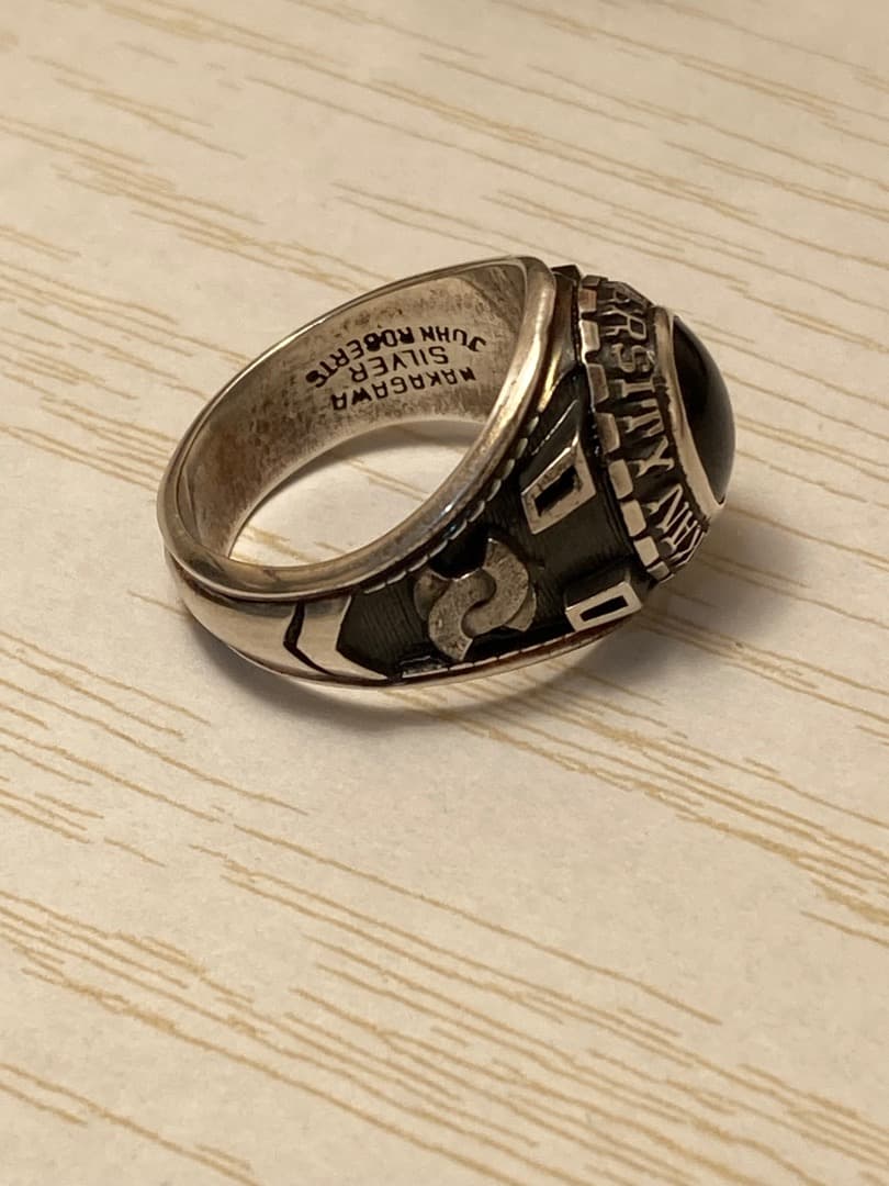 Mi　立命館 大学 カレッジリング 中川 ジョンロバーツ SILVER