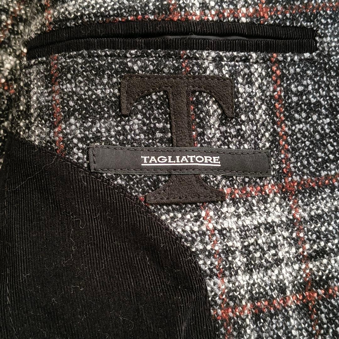 タリアトーレ モンテカルロ シルク混 テーラードジャケット チェック 48