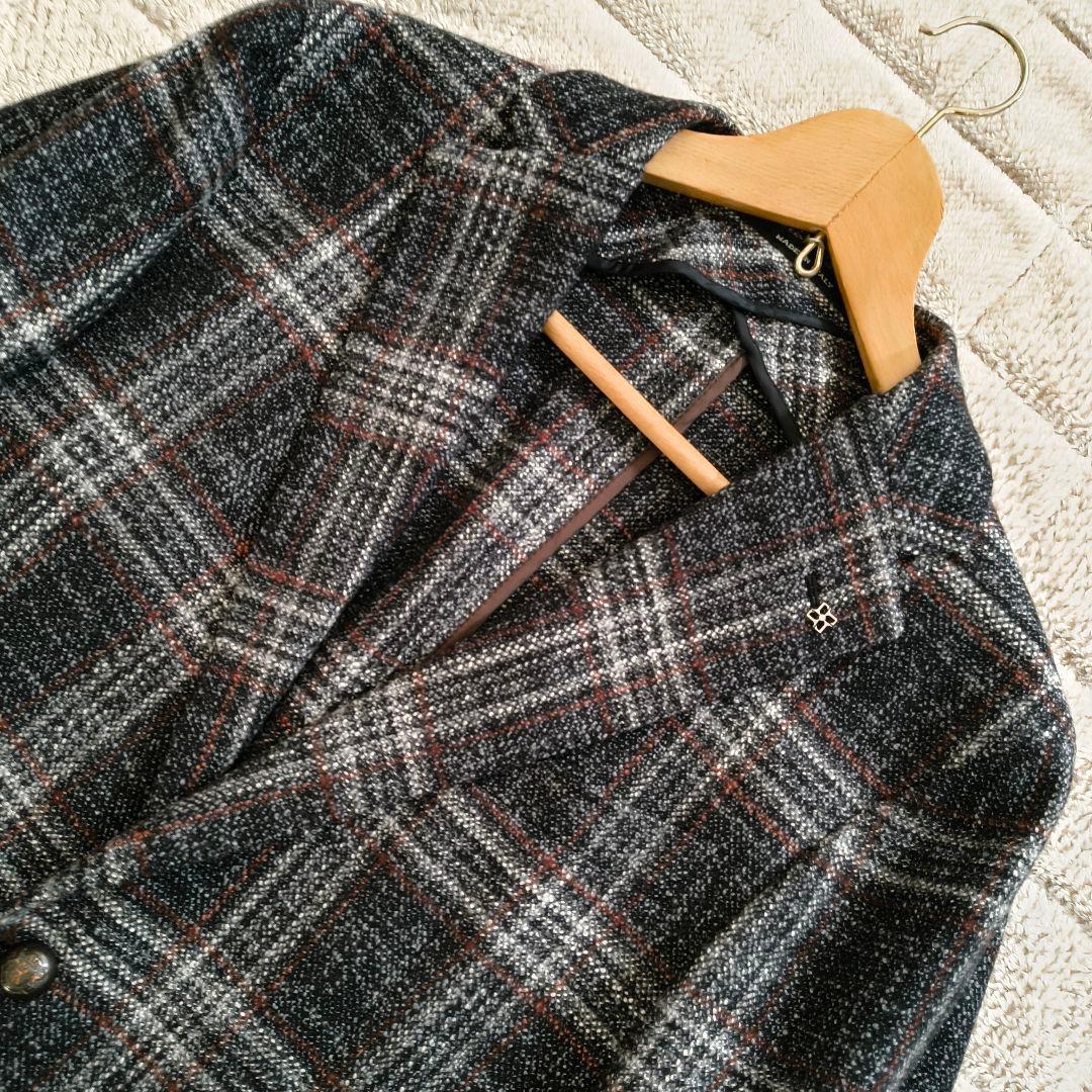 タリアトーレ モンテカルロ シルク混 テーラードジャケット チェック 48